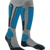 FALKE SK2 Intermediate Vegan heren skiing kniekousen, grijs (light grey)