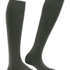 FALKE Softmerino dames kniekousen, olijfgroen (military)