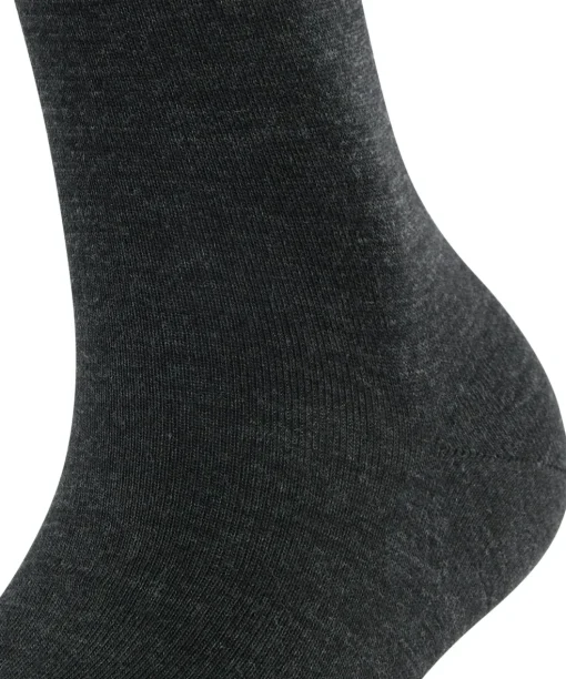 FALKE Softmerino dames kniekousen, antraciet grijs (anthra.mel)