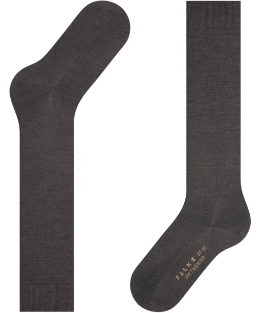 FALKE Softmerino dames kniekousen, bruin (dark brown)