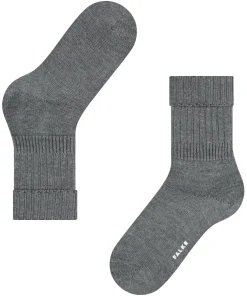 FALKE Striggings Rib damessokken, donkergrijs (dark grey)