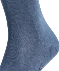 FALKE Tiago herensokken, jeansblauw melange (denim melange)