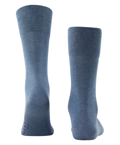 FALKE Tiago herensokken, jeansblauw melange (denim melange)