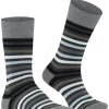 FALKE Tinted Stripe herensokken, antraciet grijs (asphalt mel.)