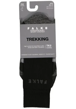 FALKE TK2 Cool heren wandelsokken, zwart (black-mix)