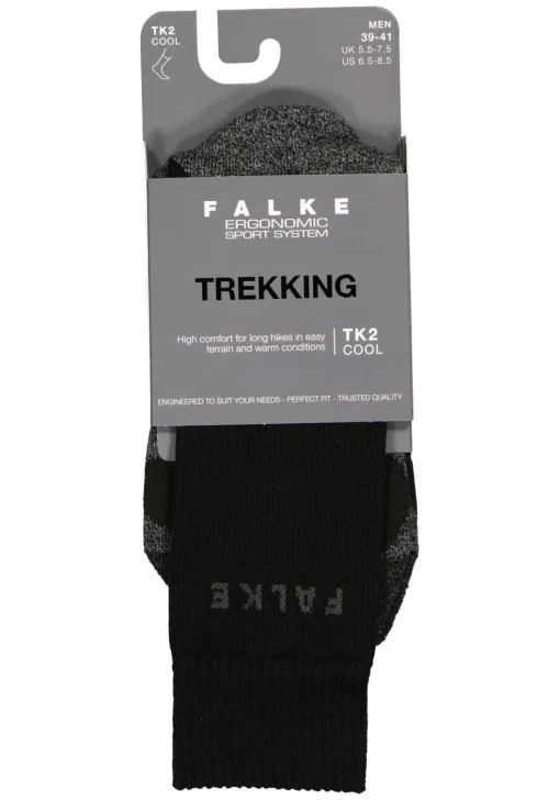 FALKE TK2 Cool heren wandelsokken, zwart (black-mix)