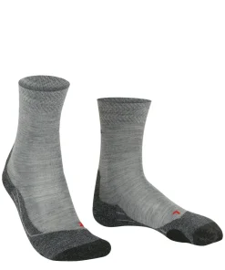 FALKE TK2 Explore Melange heren trekking sokken, grijs (m.grey melange)