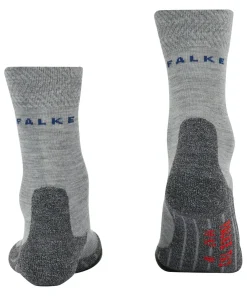 FALKE TK2 Explore Melange dames trekking sokken, grijs (m.grey melange)