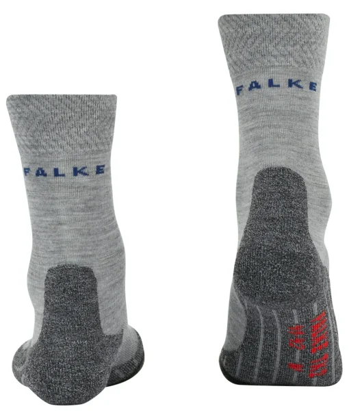 FALKE TK2 Explore Melange dames trekking sokken, grijs (m.grey melange)
