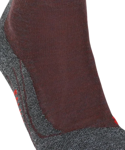 FALKE TK2 Explore Melange dames trekking sokken, rood (winetasting)