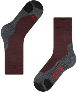 FALKE TK2 Explore Melange dames trekking sokken, rood (winetasting)