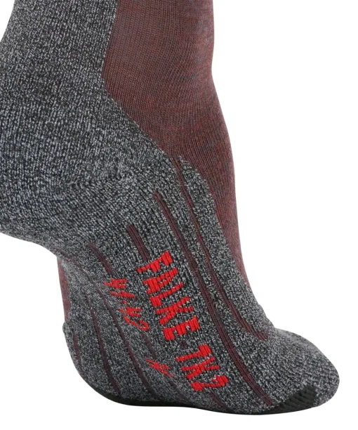 FALKE TK2 Explore Melange dames trekking sokken, rood (winetasting)