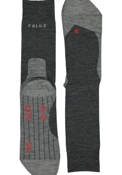 FALKE TK5 heren wandelsokken, antraciet grijs (asphalt melange)