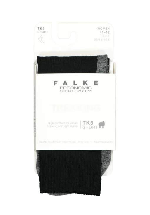 FALKE TK5 Short dames wandelsokken, zwart (black-mix)