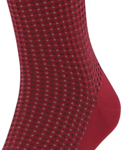 FALKE Uptown Tie heren kniekousen, rood (scarlet)