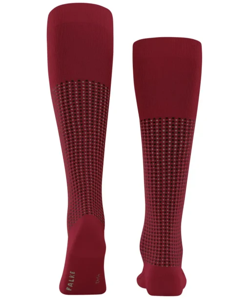 FALKE Uptown Tie heren kniekousen, rood (scarlet)