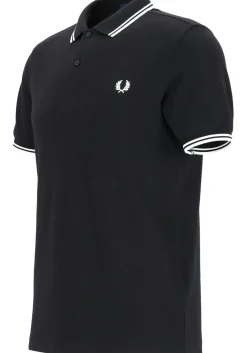 Fred Perry M3600 polo twin tipped shirt, heren polo, Black / White / White