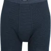 Gotzburg heren boxer lang met gulp (1-pack), middenblauw gestreept