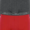 Gotzburg heren boxers (2-pack), normale lengte, donkergrijs en rood