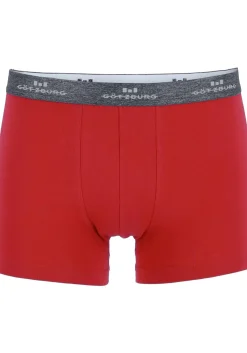 Gotzburg heren boxers (2-pack), normale lengte, donkergrijs en rood