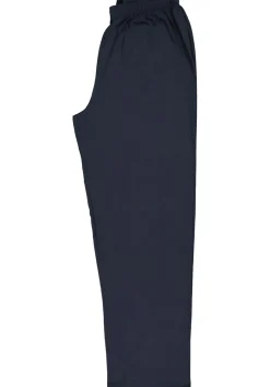 Gotzburg heren pyjama met knoopjes, blauw met rood en wit dessin