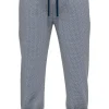Gotzburg heren pyjama- of loungebroek, middenblauw mini dessin