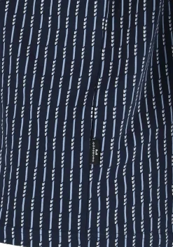 Gotzburg heren shortama, blauw met lichtblauw en wit dessin