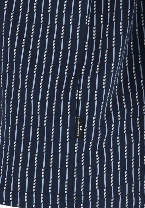 Gotzburg heren shortama, blauw met lichtblauw en wit dessin