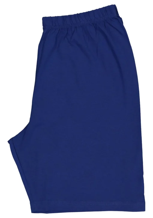 Gotzburg heren shortama V-hals, middenblauw dessin
