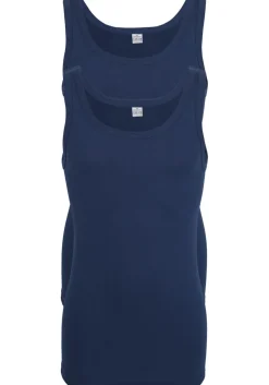 Gotzburg heren singlets Feinripp (2-pack), blauw
