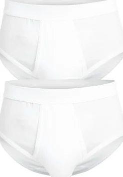 Gotzburg heren slip met gulp (2-pack), wit