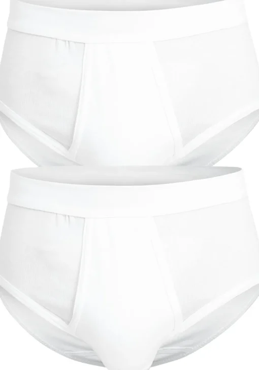 Gotzburg heren slip met gulp (2-pack), wit
