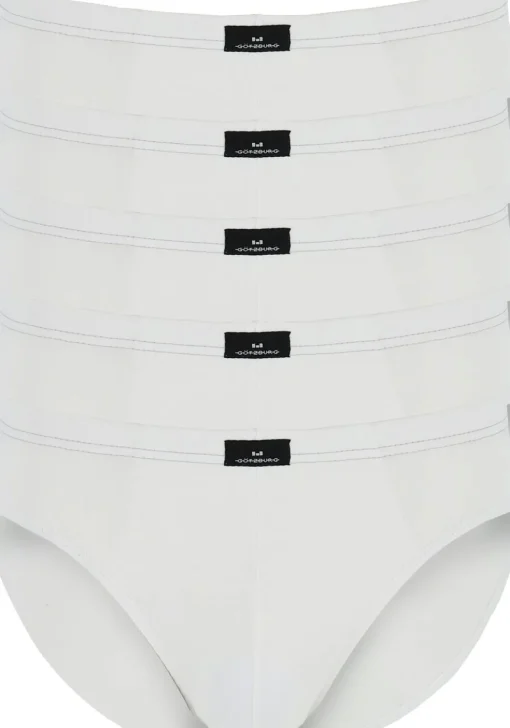 Gotzburg heren slips (5-pack), wit