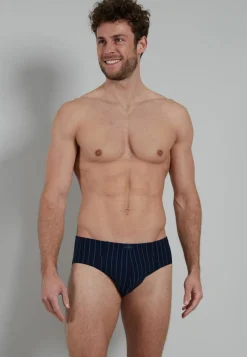 Gotzburg heren sport slip (1-pack), donkerblauw gestreept