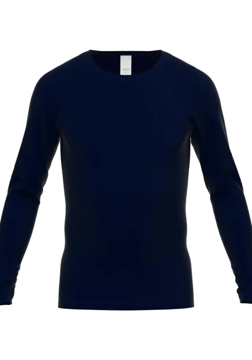 Gotzburg heren T-shirt lange mouw met O-hals (1-pack), donkerblauw