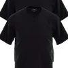 Gotzburg heren T-shirts regular fit V-hals (2-pack), zwart
