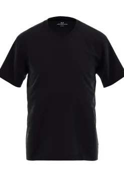 Gotzburg heren T-shirts regular fit V-hals (2-pack), zwart