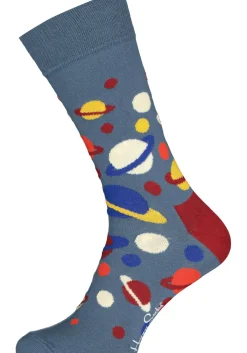 Happy Socks The Milky Way Sock, planeten in het blauw