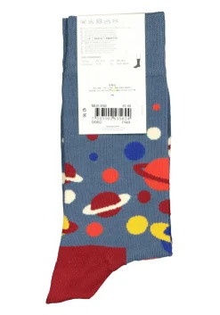 Happy Socks The Milky Way Sock, planeten in het blauw