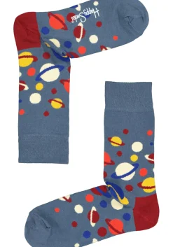 Happy Socks The Milky Way Sock, planeten in het blauw