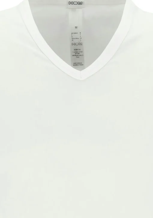 HOM Classic tee-shirt v neck (1-pack), heren T-shirt V-hals, wit