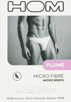 HOM Plumes micro briefs (1-pack), heren micro slip microfiber, wit