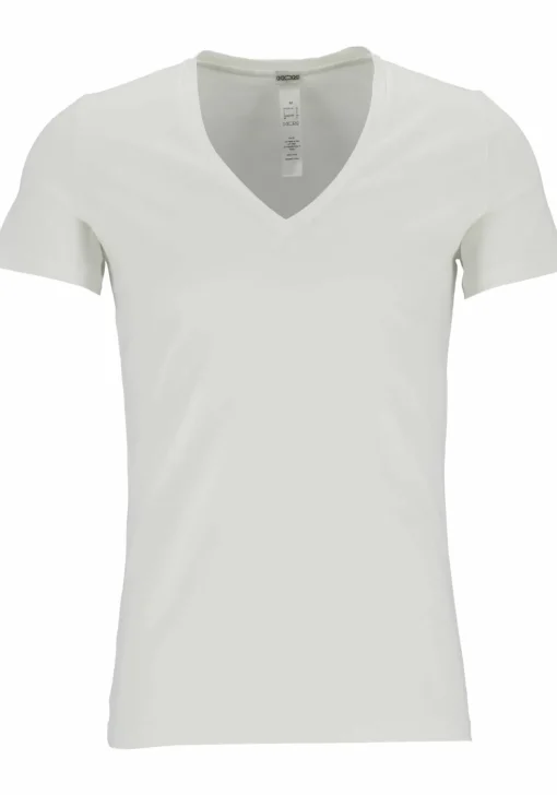 HOM Supreme Cotton tee-shirt (1-pack), heren T-shirt V-hals, wit