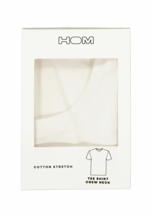 HOM Supreme Cotton tee-shirt (1-pack), heren T-shirt O-hals, wit