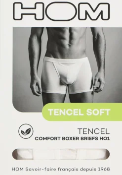 HOM Tencel soft comfort boxer briefs HO1 (1-pack), heren boxer kort met horizontale gulp, wit