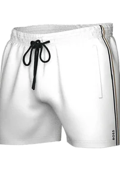 HUGO BOSS Iconic swim shorts, heren zwembroek, wit