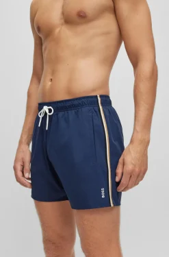 HUGO BOSS Iconic swim shorts, heren zwembroek, navy blauw