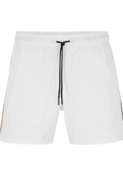 HUGO BOSS Iconic swim shorts, heren zwembroek, wit