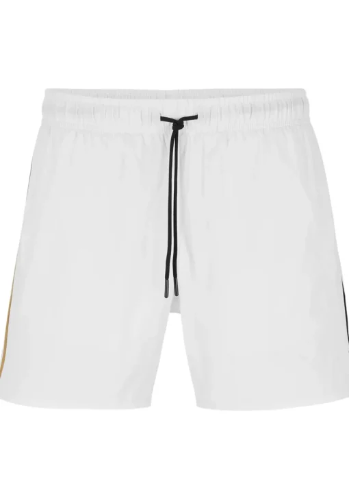 HUGO BOSS Iconic swim shorts, heren zwembroek, wit