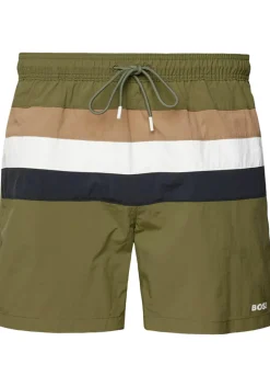 HUGO BOSS Louis swim shorts, heren zwembroek, groen gestreept